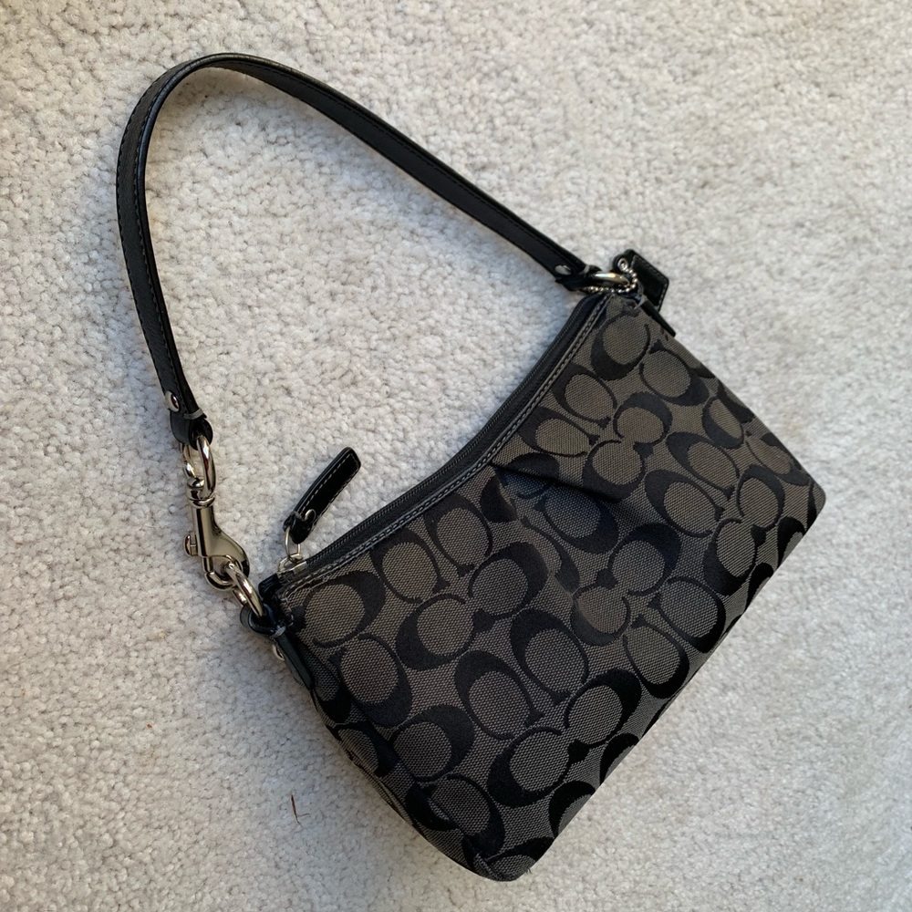 Coach signature logo canvas purse